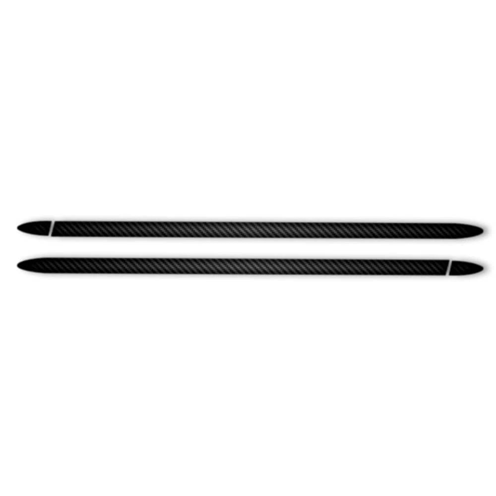 4pc Carbon Fiber 1 1/2" Body Side Molding Trim for 2009-2018 Dodge RAM Reg Cab