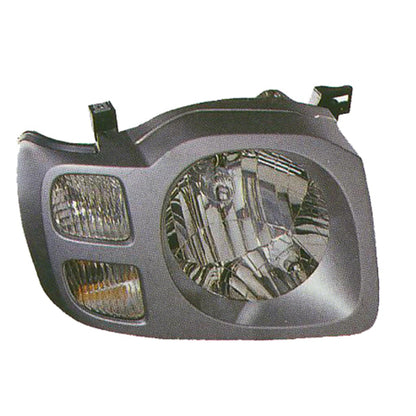 Replacement Gray/Silver Driver Head Light Assembly for 2002-04 Nissan Xterra
