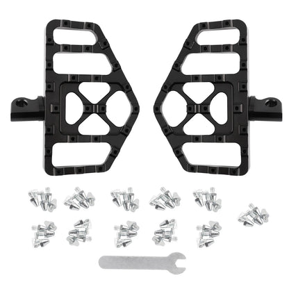 Black MX Style Wide Foot Pegs for Harley Dyna Softail Wide Glide (2011–2024)