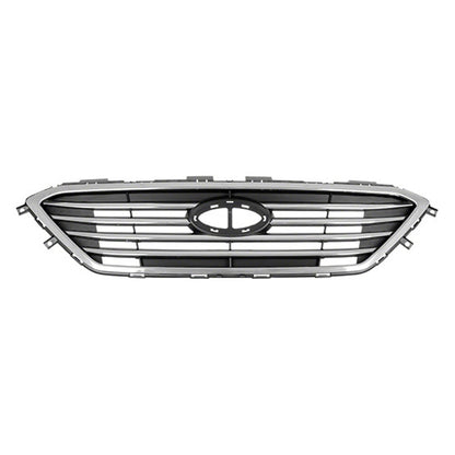 Replacement Black/Silver Chrome/Ready to Paint Polypropylene Front Grille