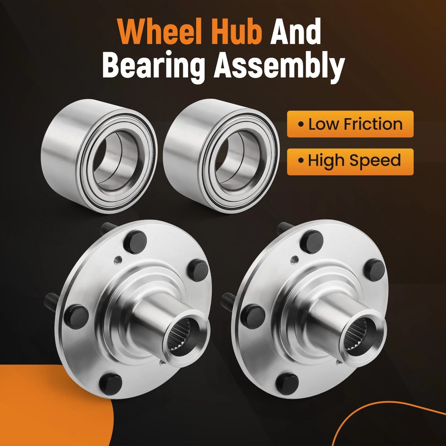 Front Wheel Hub Bearings for Honda Civic DX LX EX 1.8L (2016–2020)