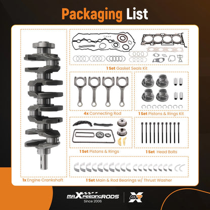 Engine Rebuild Kit for Hyundai Sonata Tucson Kia Optima Sportage (2011–2018)