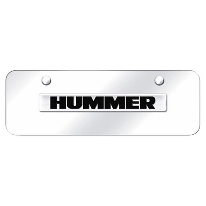 Chrome Name on Chrome Mini License Plate - Officially Licensed for Hummer