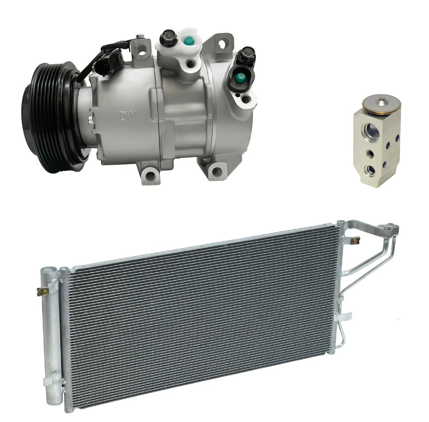 AC Compressor Kit With Condenser for Kia Rondo 2.4L (2009–2016)