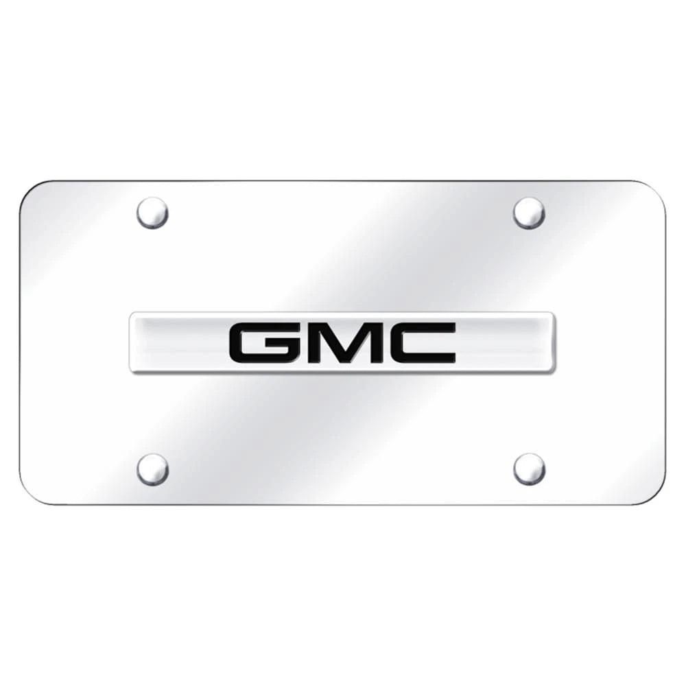 Chrome Name on Chrome License Plate - Officially Licensed for GMC