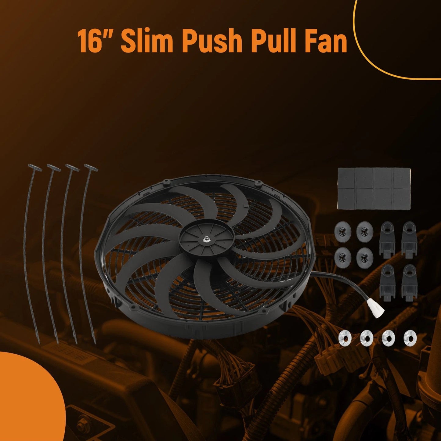 Electric Cooling System Fan for Universal Fit (3000–2250 CFM) (120W) 2019–2024