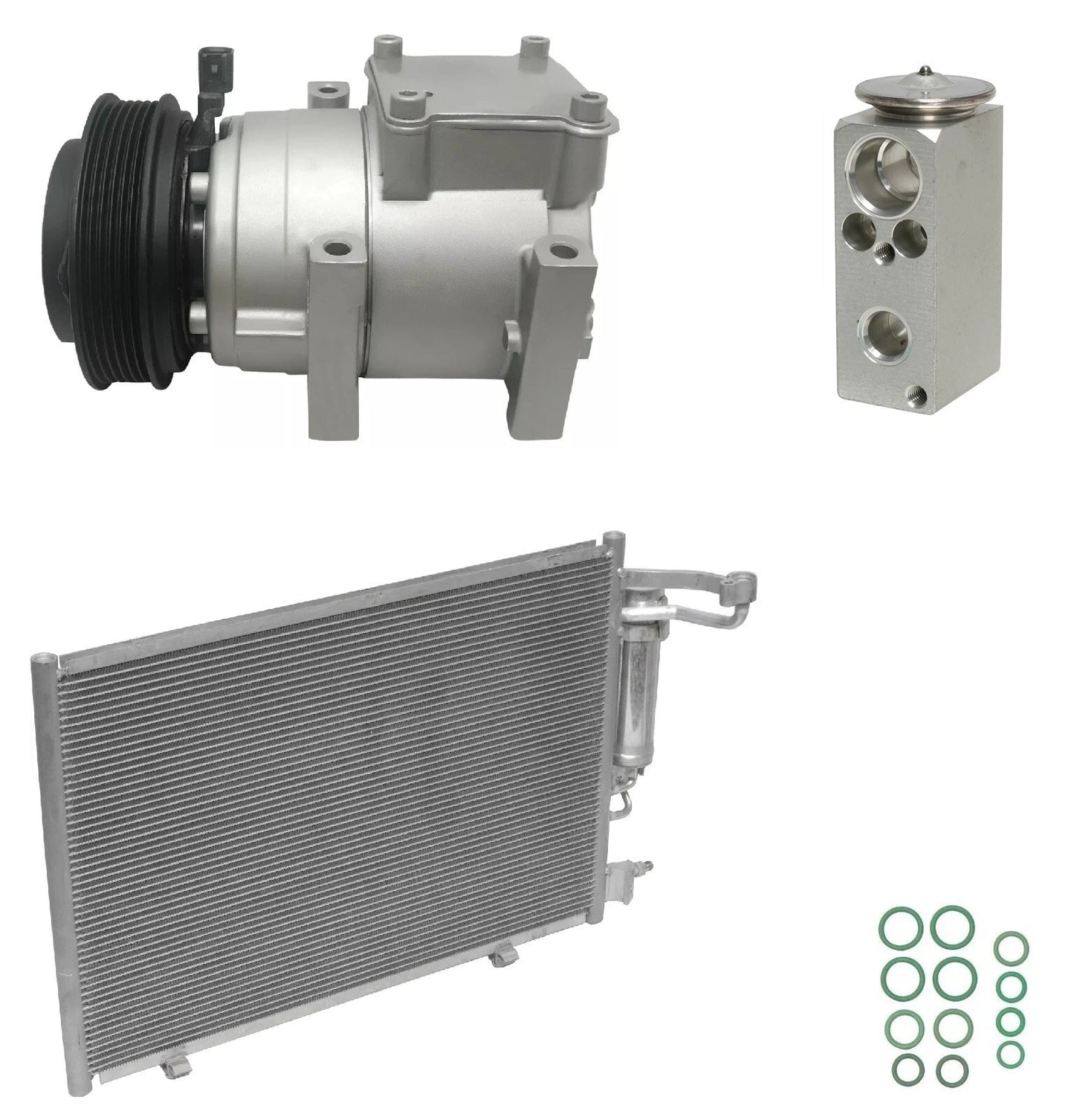 A/C Compressor Kit with Condenser for Ford Fiesta 1.6L (2012–2019)