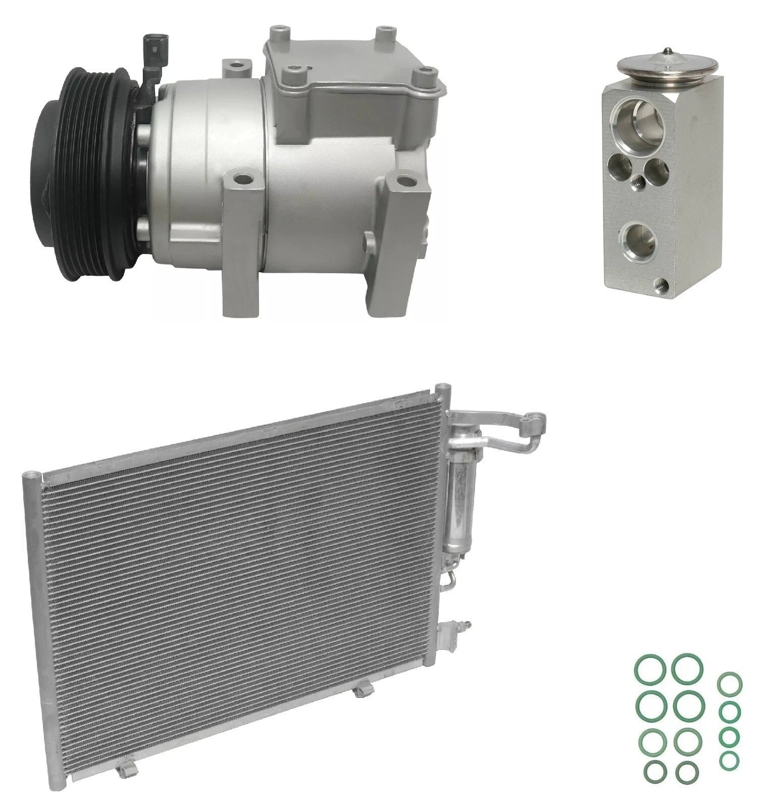 A/C Compressor Kit with Condenser for Ford Fiesta 1.6L (2012–2019)
