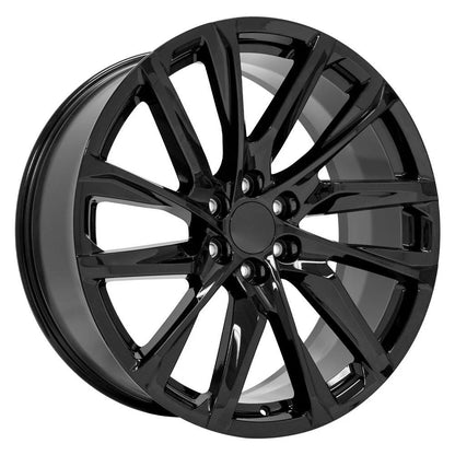 24in Gloss Black Wheel Replacement for 2003–2014 Chevy Express 1500
