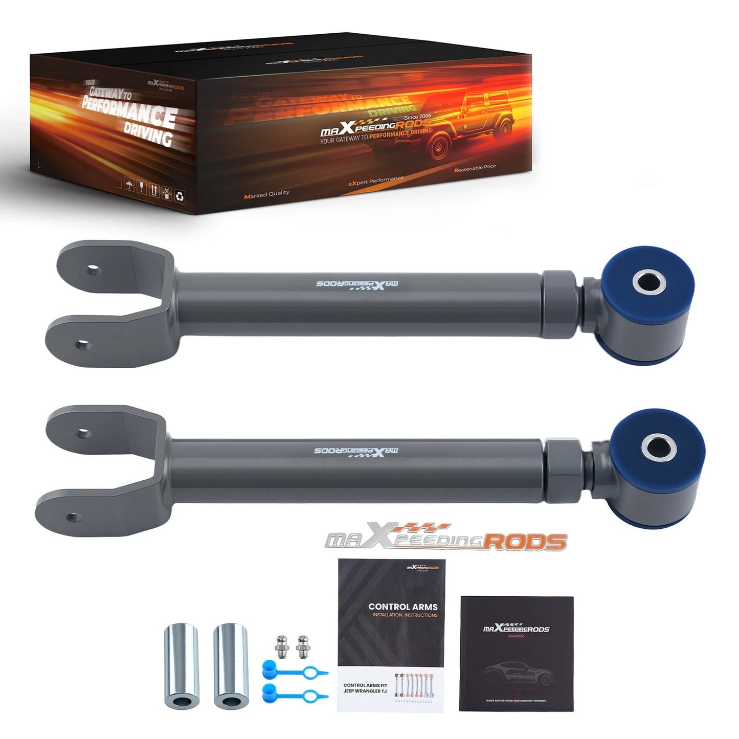 2X Front Upper Adjustable Control Arm Set for Jeep Grand Cherokee (1993–1998)