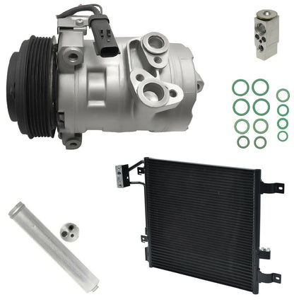 AC Compressor Kit With Condenser for Jeep Wrangler 3.8L (2007–2009)