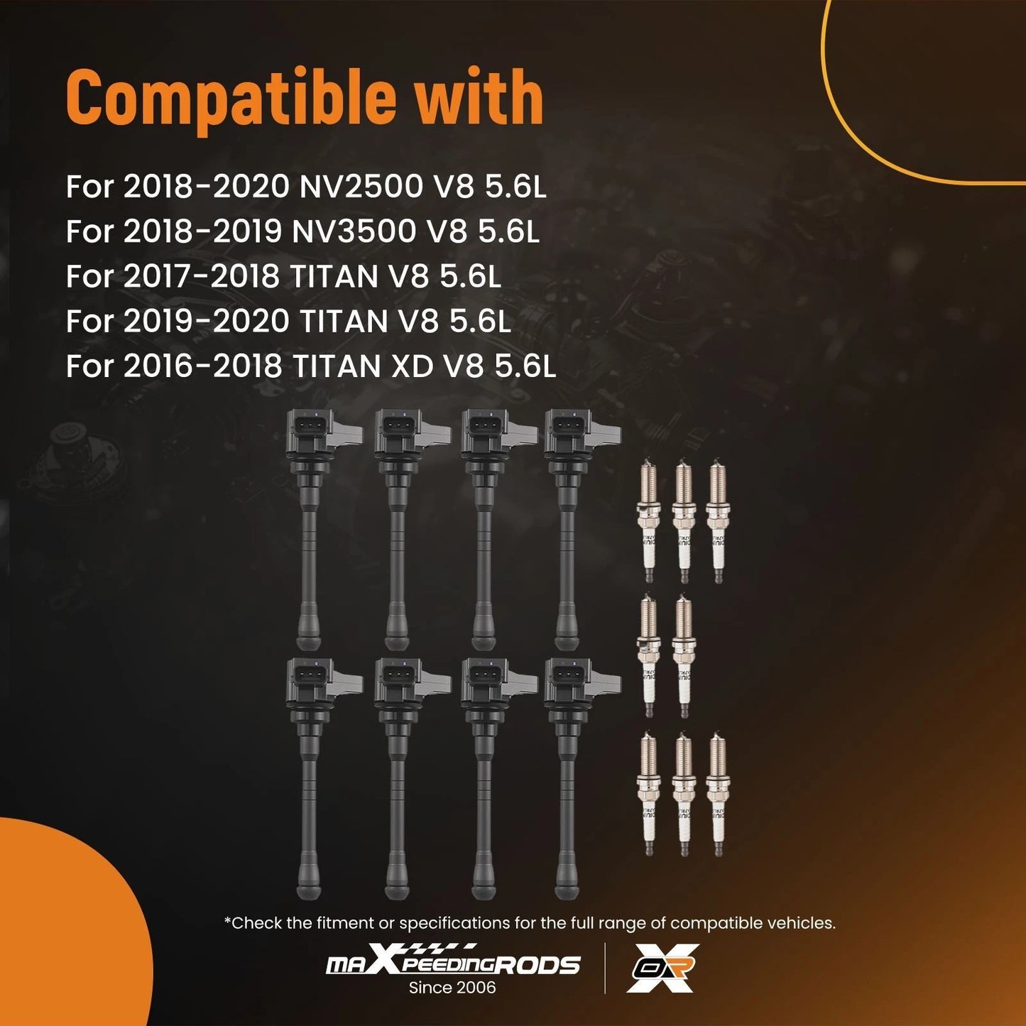 Complete Ignition Coils Set for Nissan NV2500 Titan (2016–2020)