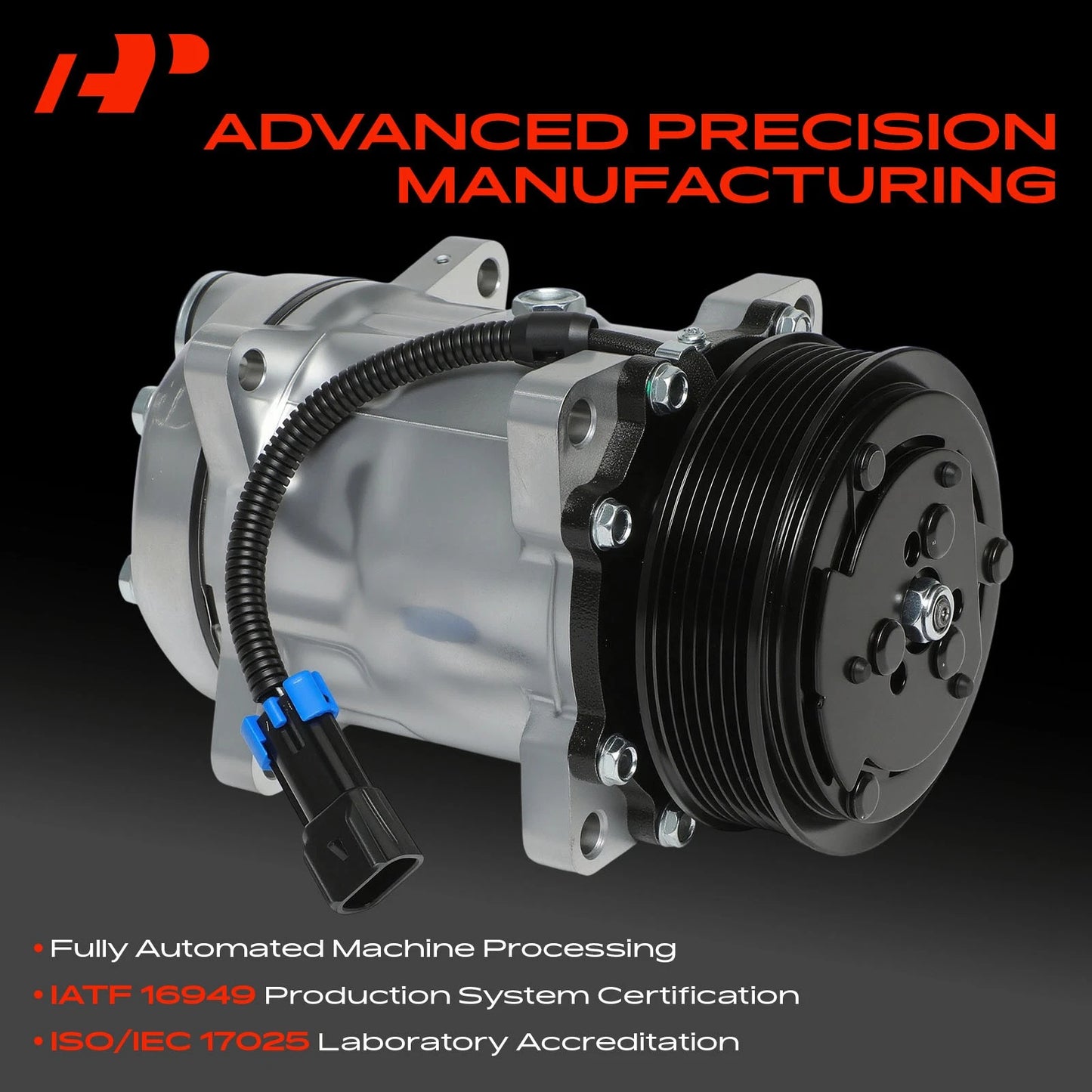 A/C Compressor with Clutch for Chevy C6500 Kodiak GMC C6000 (1996–2009)