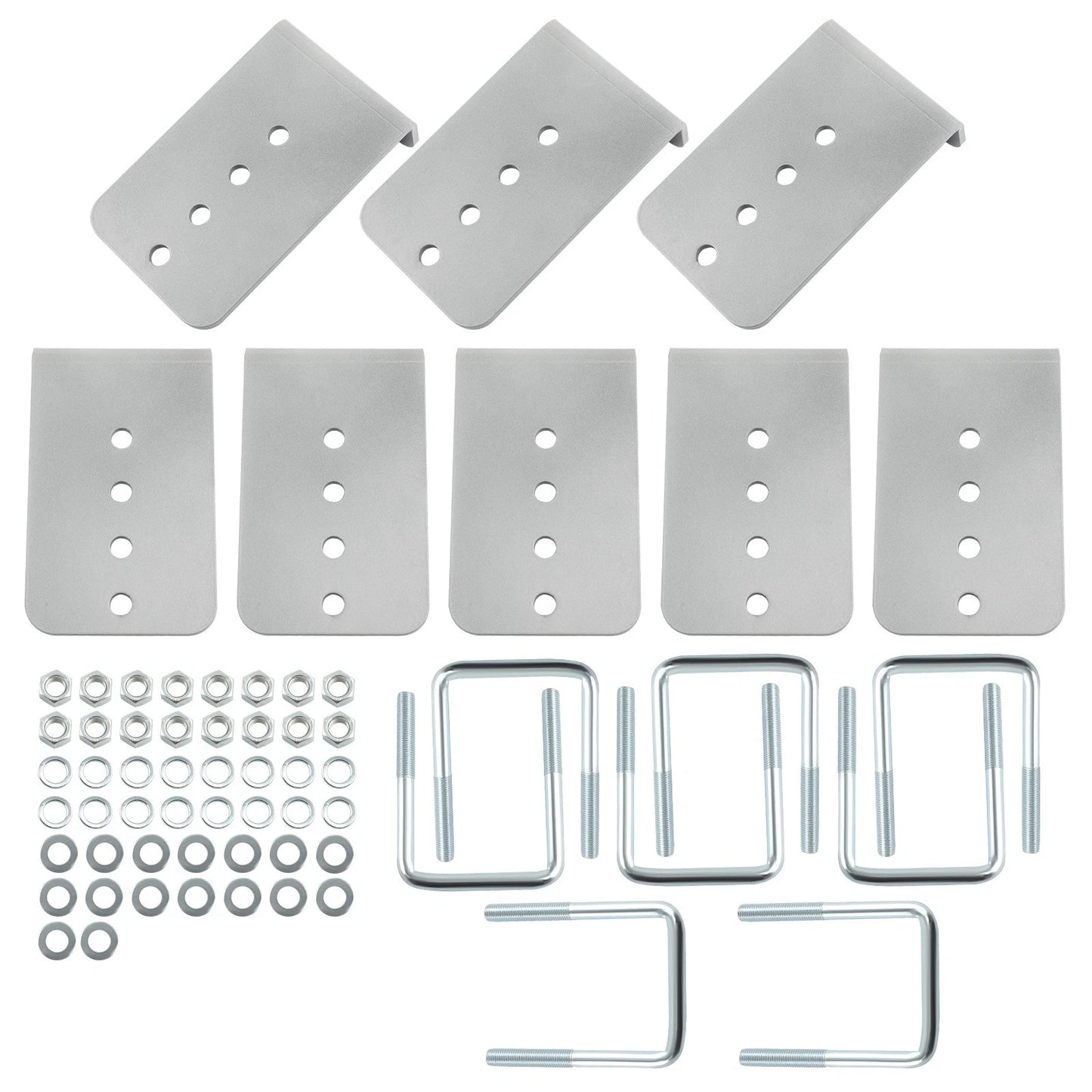 8 Inch Galvanized L-Type Boat Trailer Bunk Bracket Kit for 3x3 Crossmember (3)
