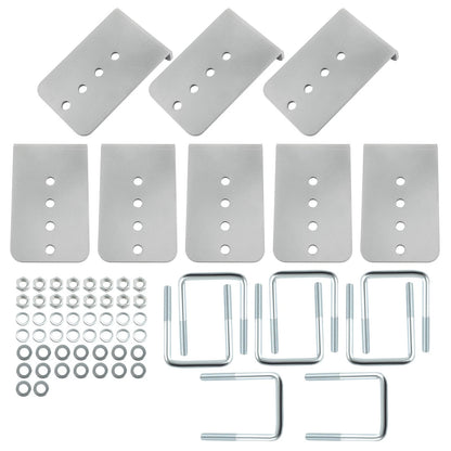 8 Inch Galvanized L-Type Boat Trailer Bunk Bracket Kit for 3x3 Crossmember (3)