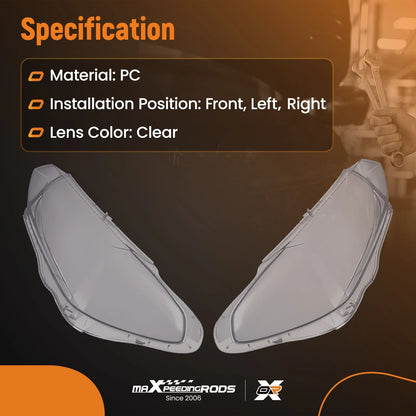 Headlight Lens Cover Pair for BMW X3 X4 G01 G02 (2018–2021)