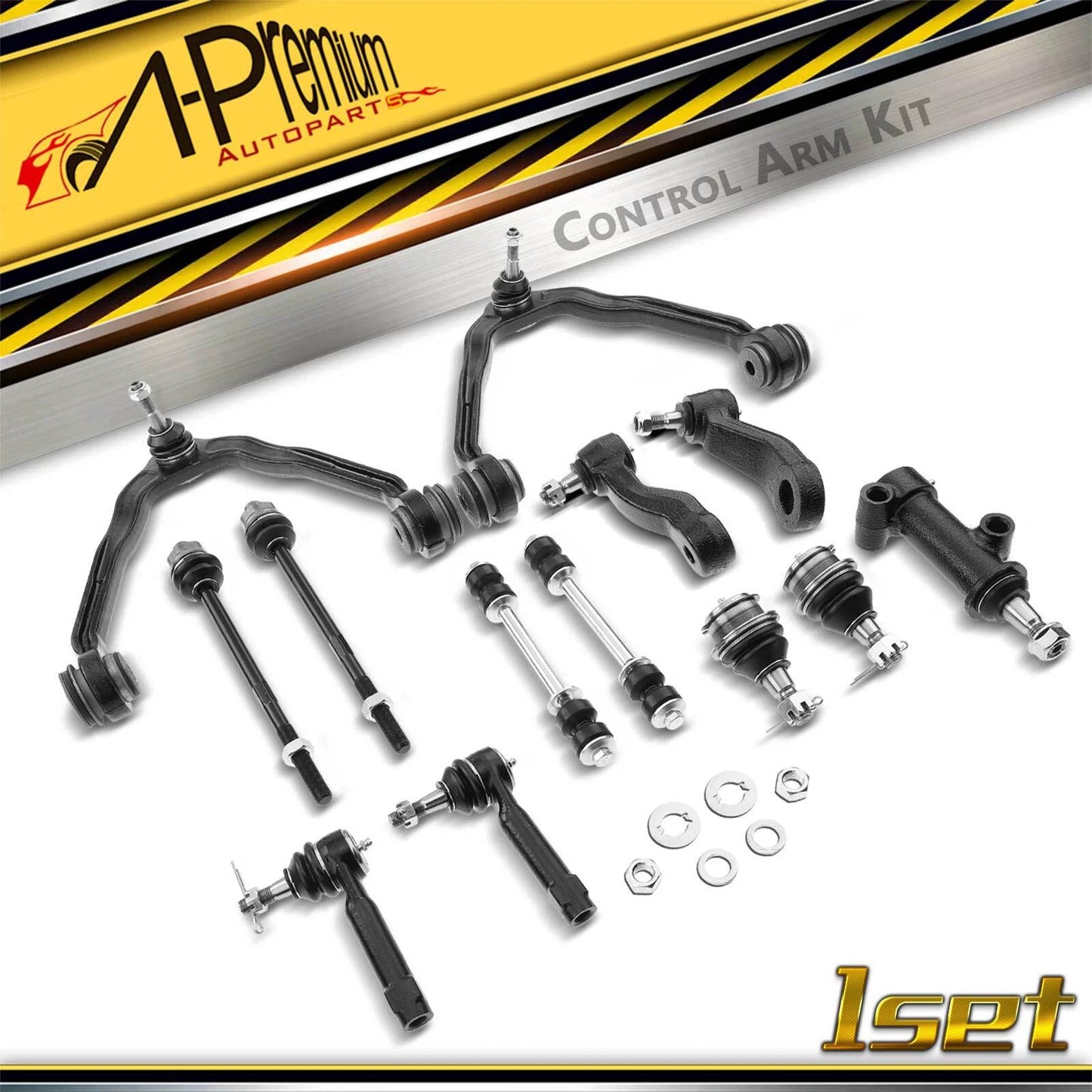 13x Front Suspension Control Arm Kit for Chevy Silverado 1500 (2007–2018)