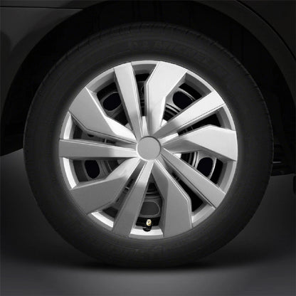 15" 4pc Silver Hubcaps/Wheel Covers for Steel Wheels 'Versa' Style (Set of 4)
