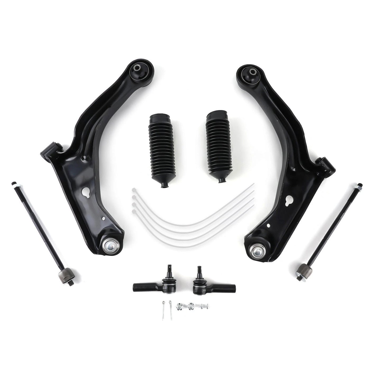 Front Lower Control Arm Inner & Outer Tie Rod for 2009-2012 Ford Escape Tribute