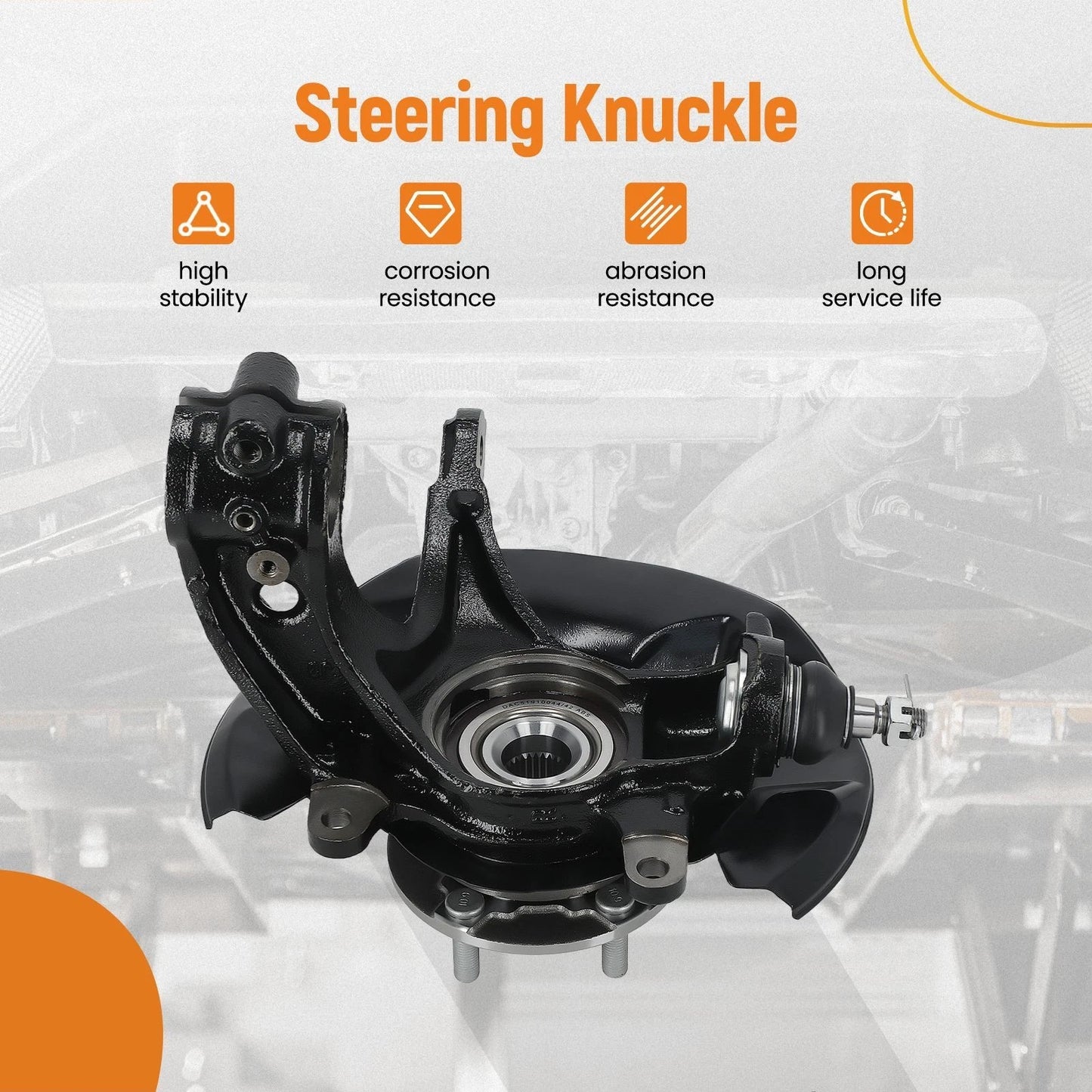 Front Right Steering Knuckle with Wheel Hub for Honda Accord (2013–2016)