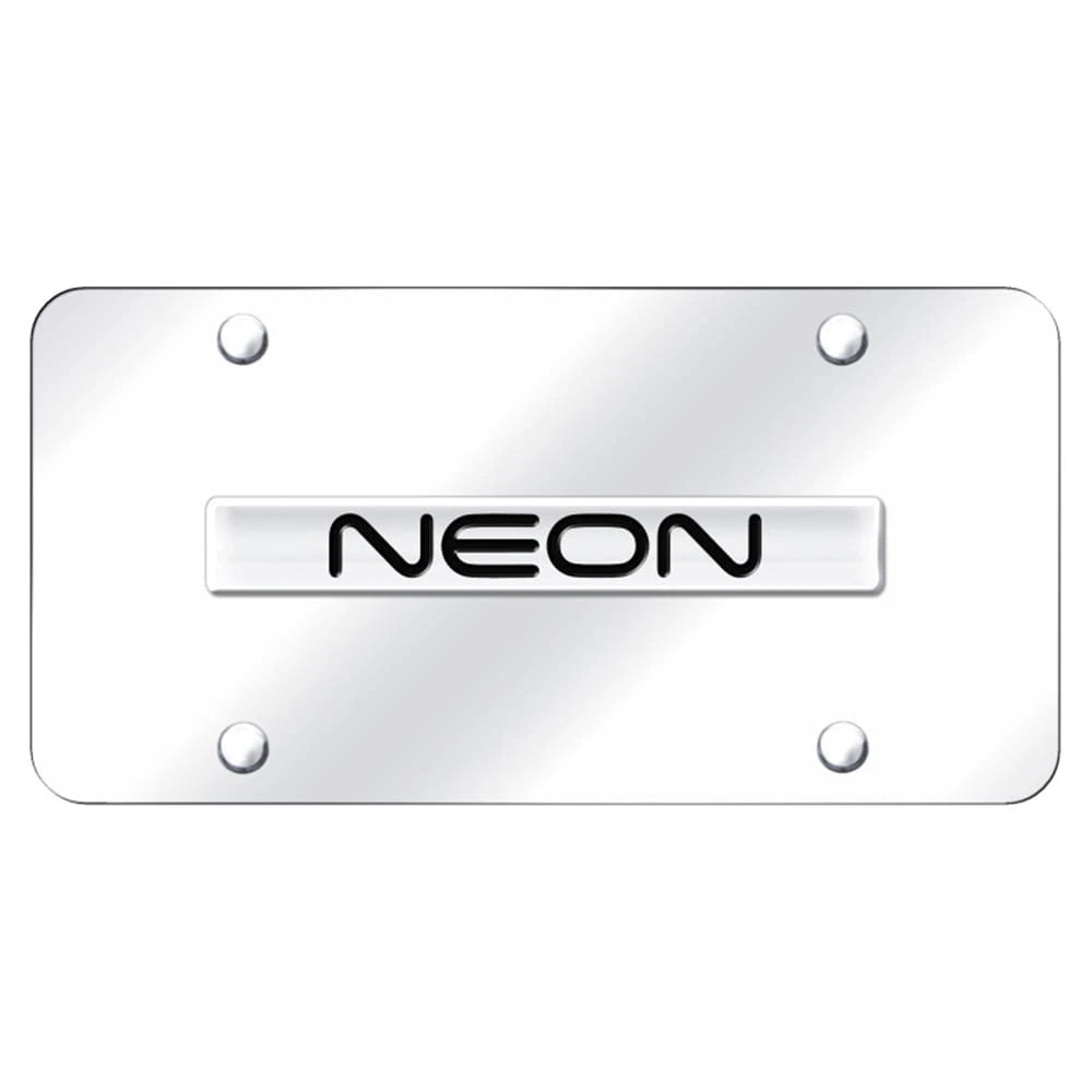 Chrome Name on Chrome License Plate - Officially Licensed for Dodge Neon