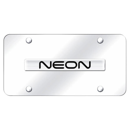 Chrome Name on Chrome License Plate - Officially Licensed for Dodge Neon