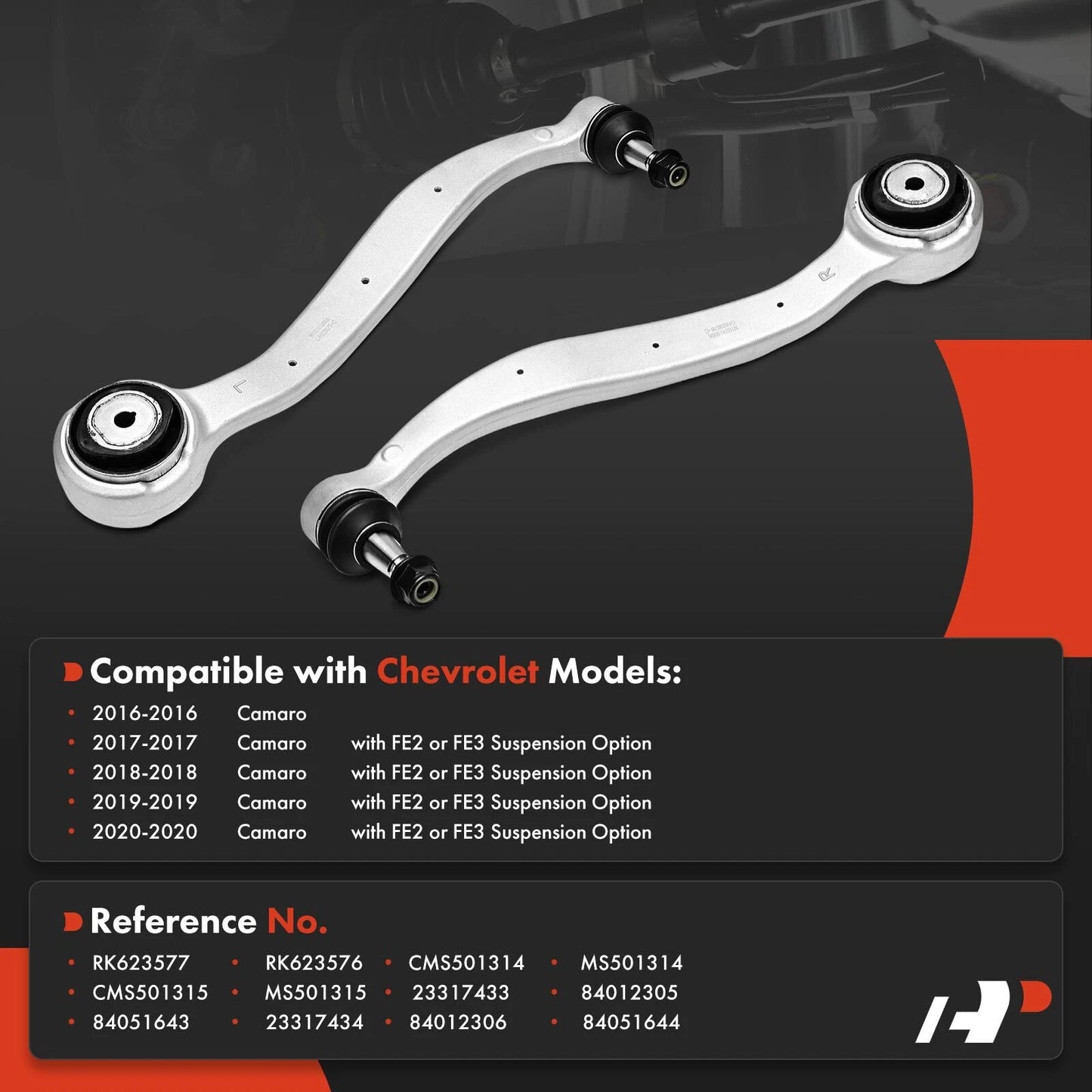 2X Front Lower Control Arm with Ball Joint for Chevy Camaro