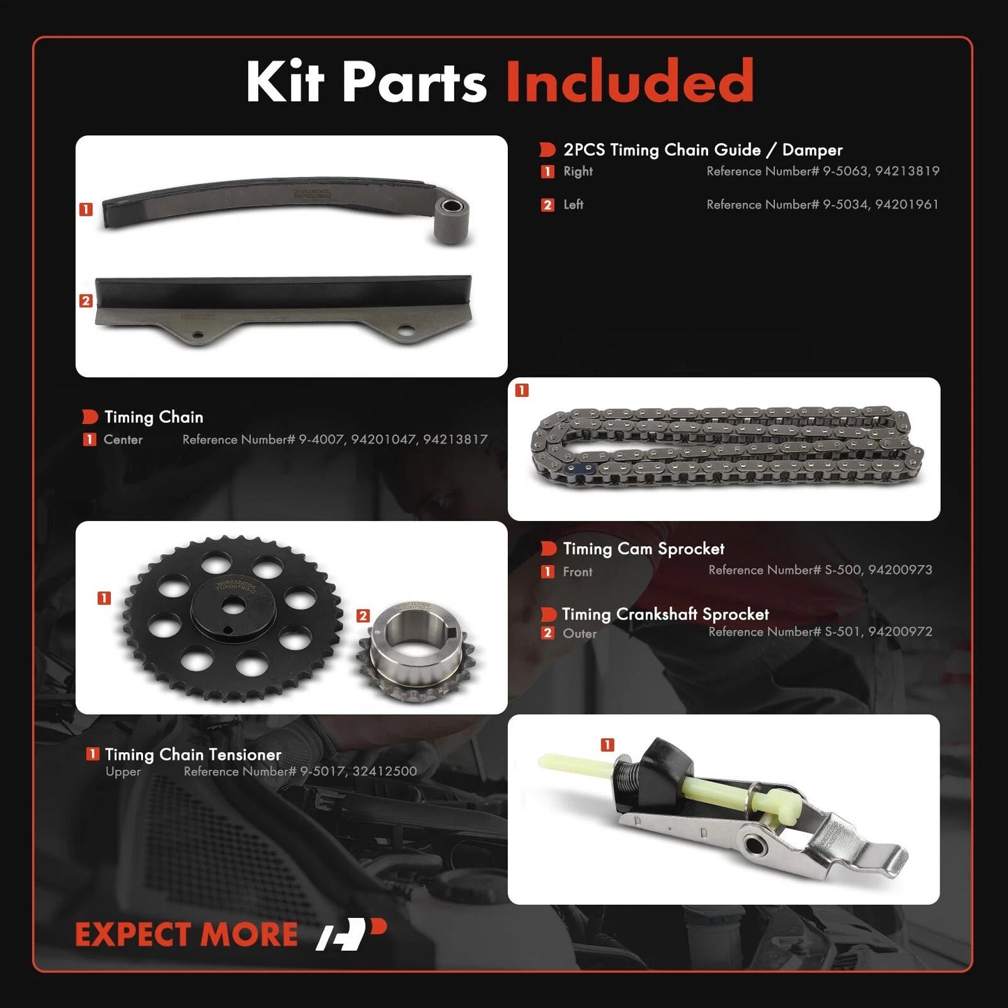 6X Timing Chain Kit for Chevy LUV (1976–1982)