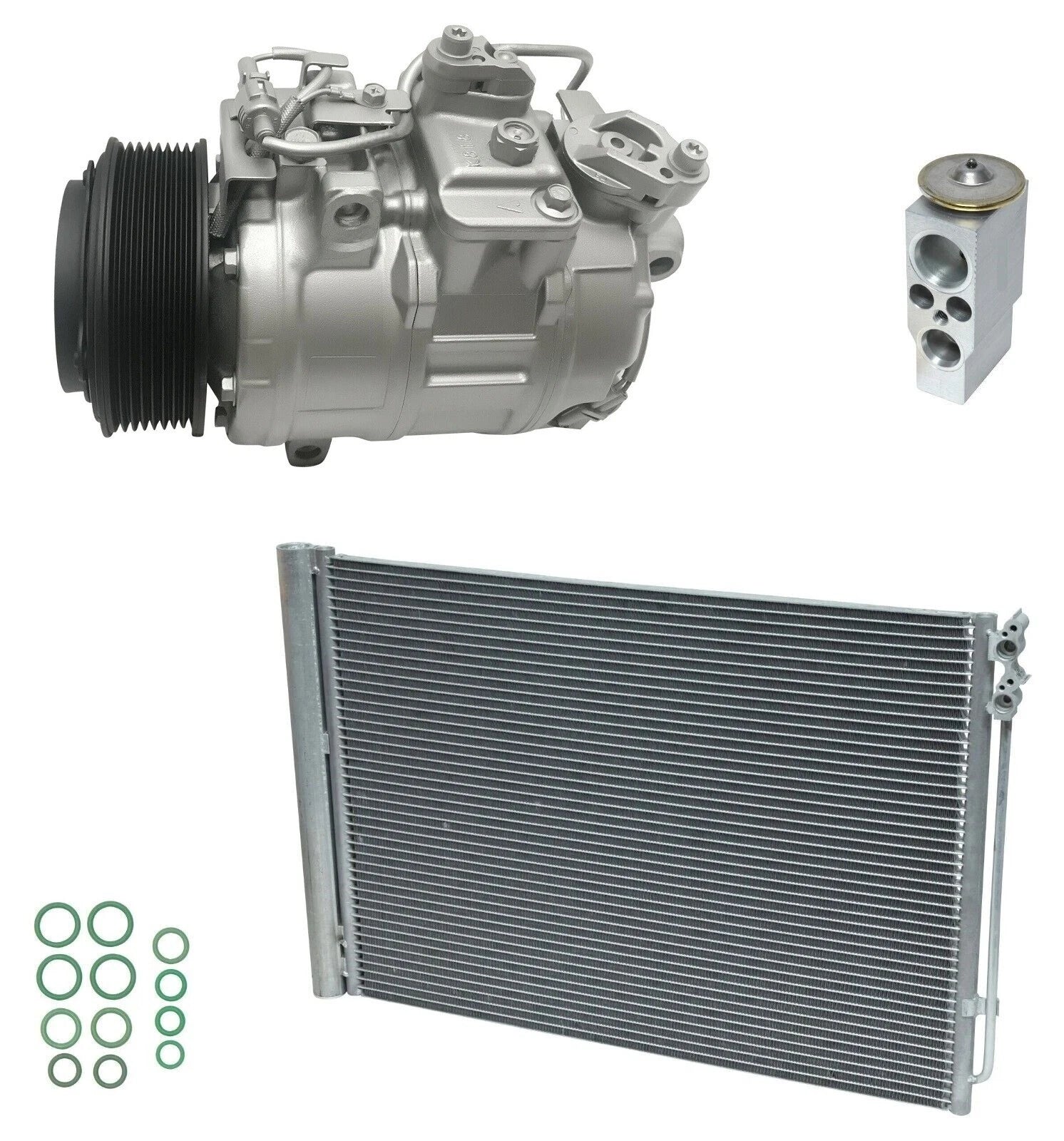 AC Compressor Kit With Condenser for BMW 535i GT 3.0L Turbo (2011–2018)