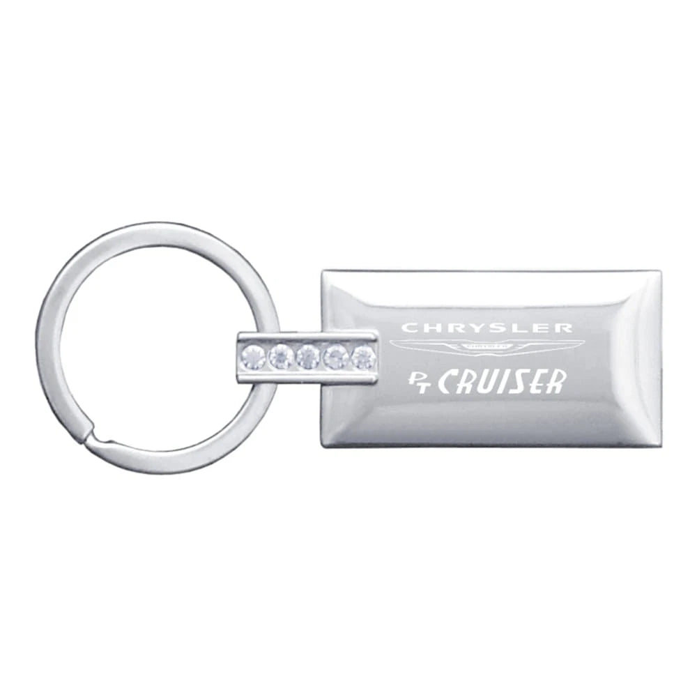 Jeweled Rectangular Keychain - Officially Licensed for Chrysler PT Cruiser