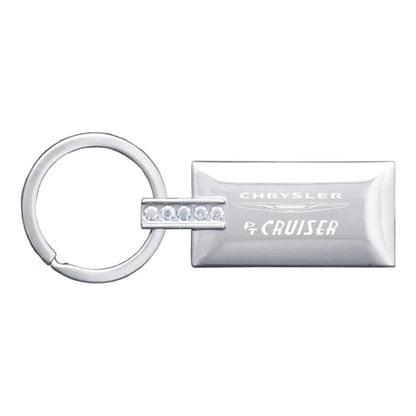 Jeweled Rectangular Keychain - Officially Licensed for Chrysler PT Cruiser