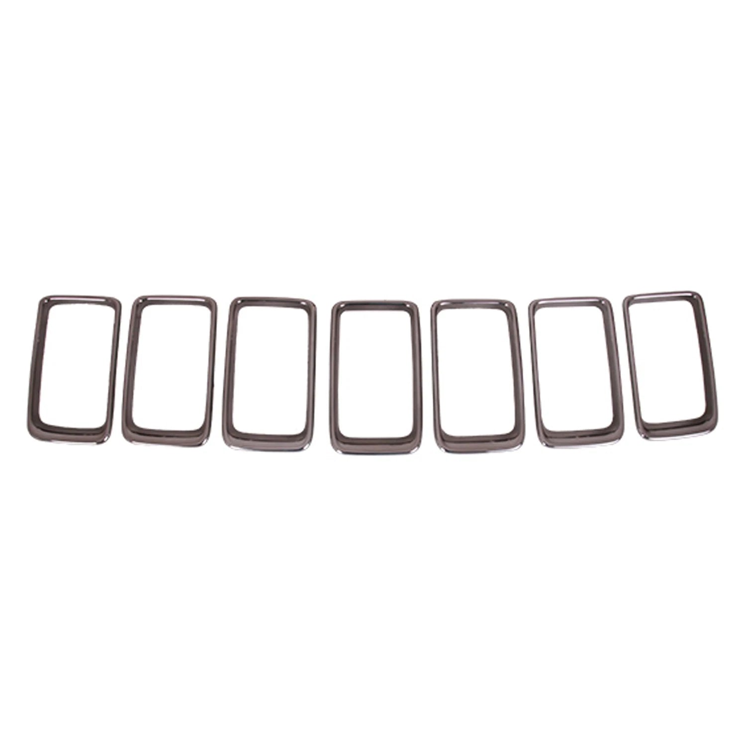 Replacement Smoked Chrome ABS Plastic Grille Trim Ring 7-Piece Set