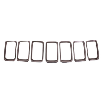 Replacement Smoked Chrome ABS Plastic Grille Trim Ring 7-Piece Set