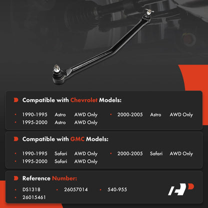 Center Drag Link for Chevy Astro GMC Safari (1990–2005) All Wheel Drive