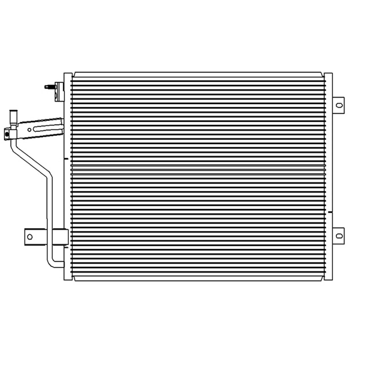 Replacement A/C Condenser For 1998-2002 Dodge Pickup Dodge Fullsize(-2002)