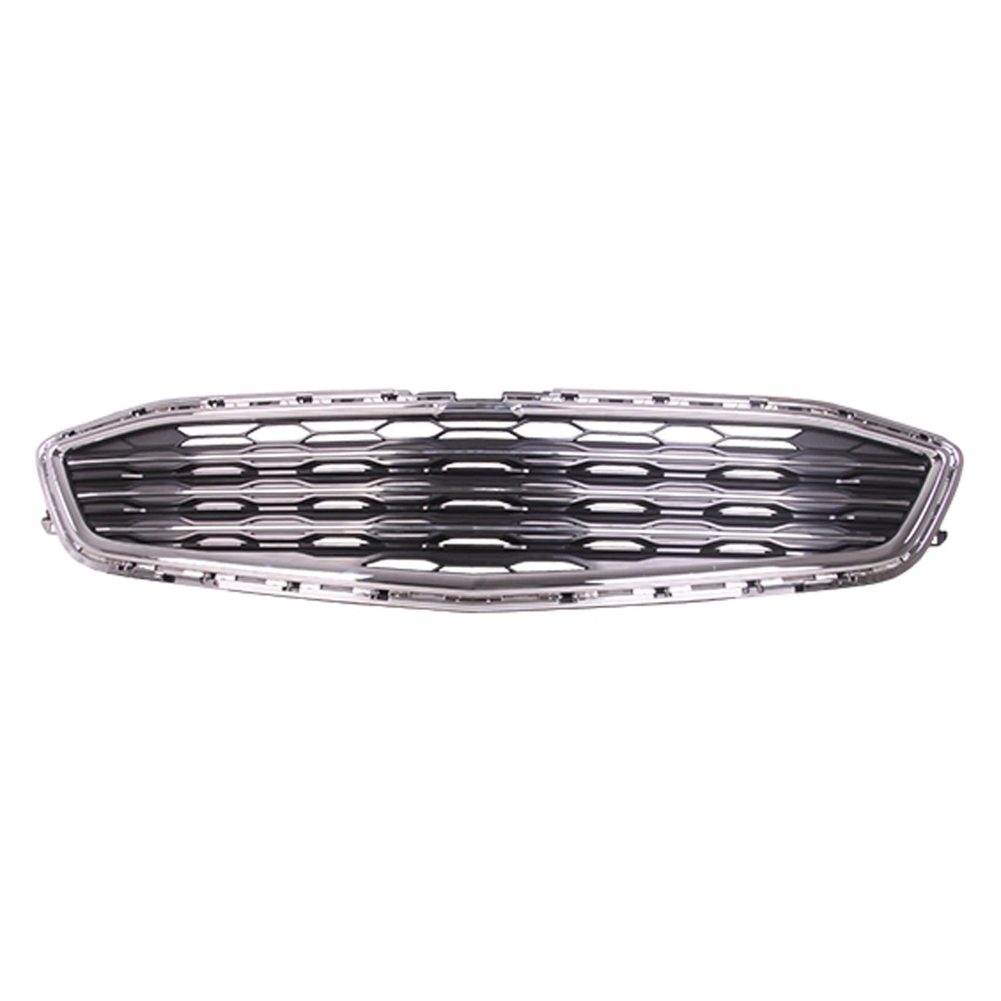 Replacement Black Chrome/Matte ABS Plastic Front Center Grille
