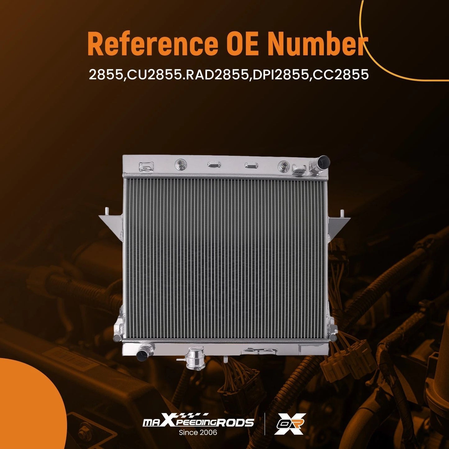 3 Row Radiator for Hummer H3 H3T (2006–2012) CU2855 Auto Transmission