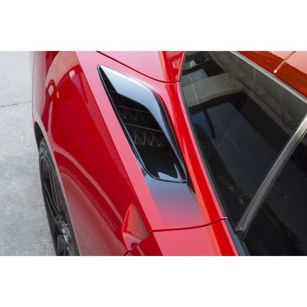 2pc Black Vinyl Sport Fade Rear Quarter Vent Graphic for 14-19 Chevy Corvette C7