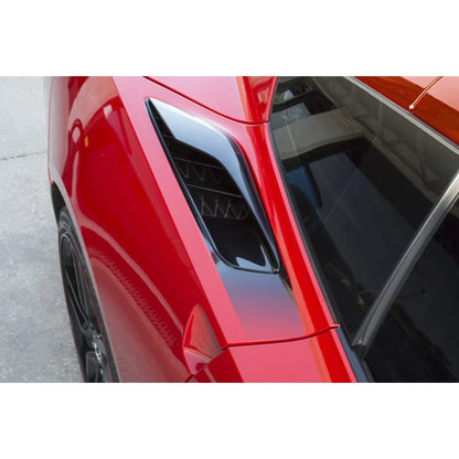 2pc Black Vinyl Sport Fade Rear Quarter Vent Graphic for 14-19 Chevy Corvette C7