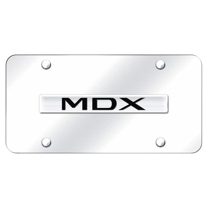 Chrome Name on Chrome License Plate - Officially Licensed for Acura MDX