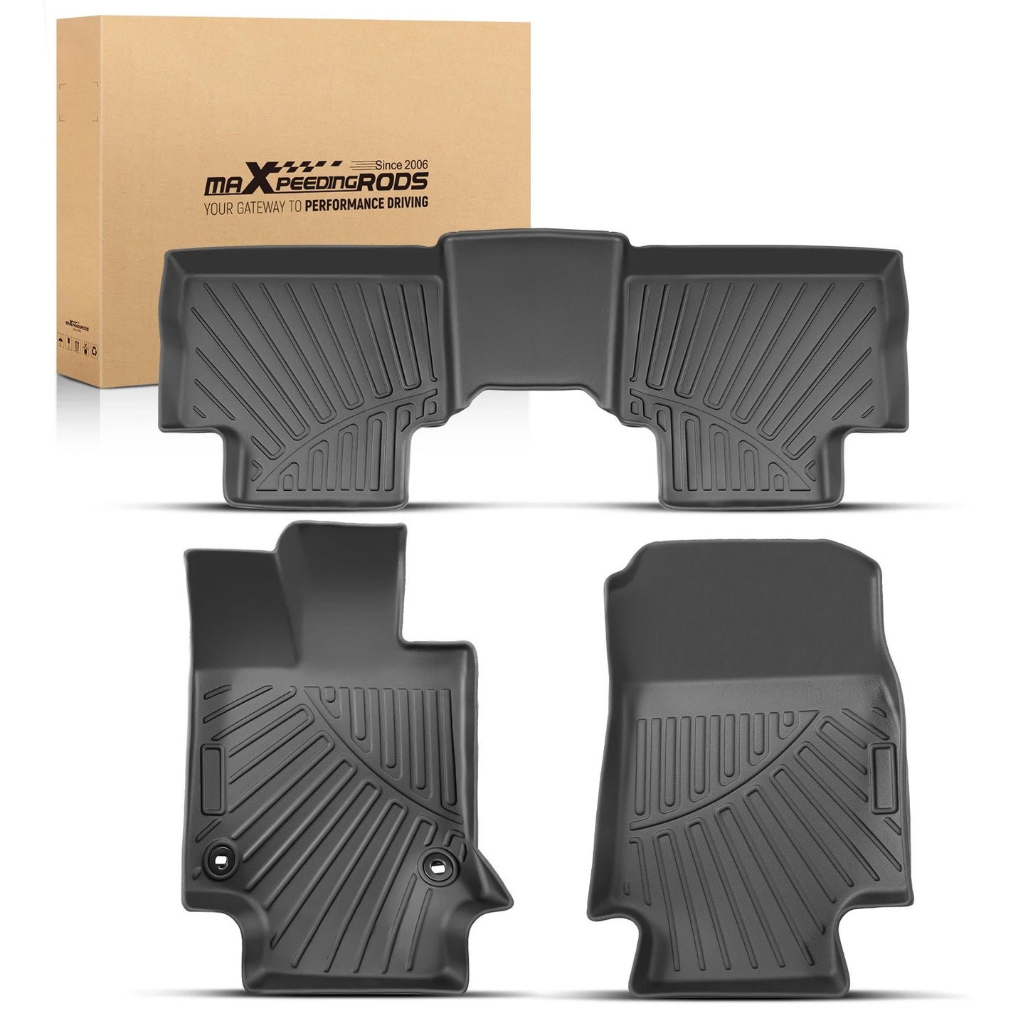 3D Floor Mats & Floor Liners for Toyota RAV4 Hybrid (2019–2024) Rubber TPE