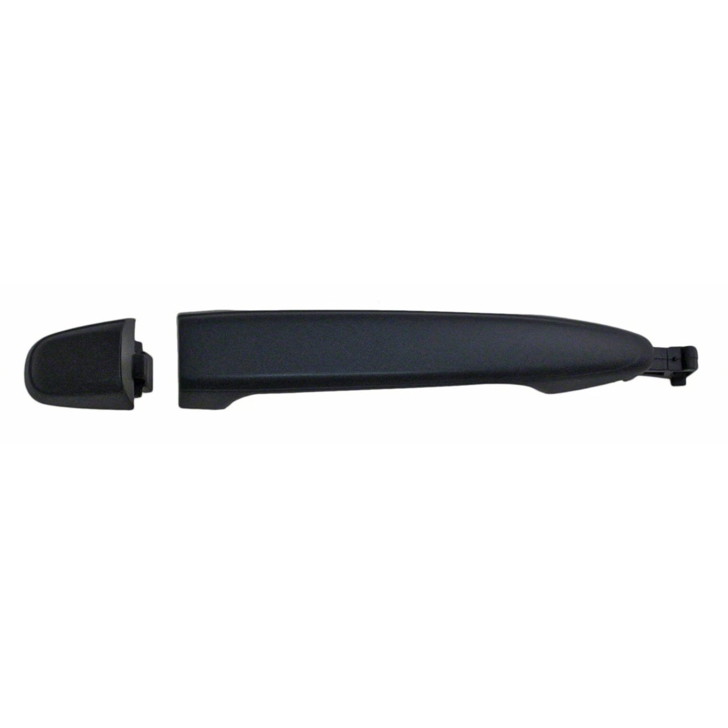 Replacement Black Plastic Front Passenger Side Exterior Door Handle w/o Keyhole
