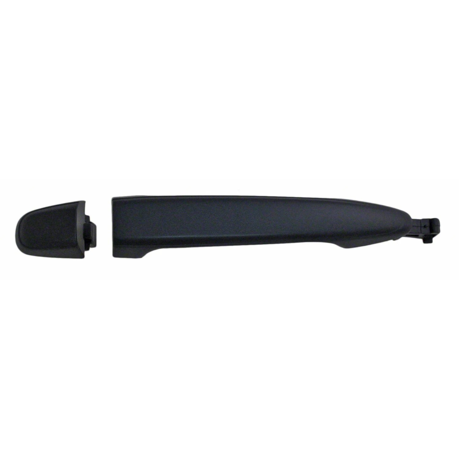 Replacement Black Plastic Front Passenger Side Exterior Door Handle w/o Keyhole