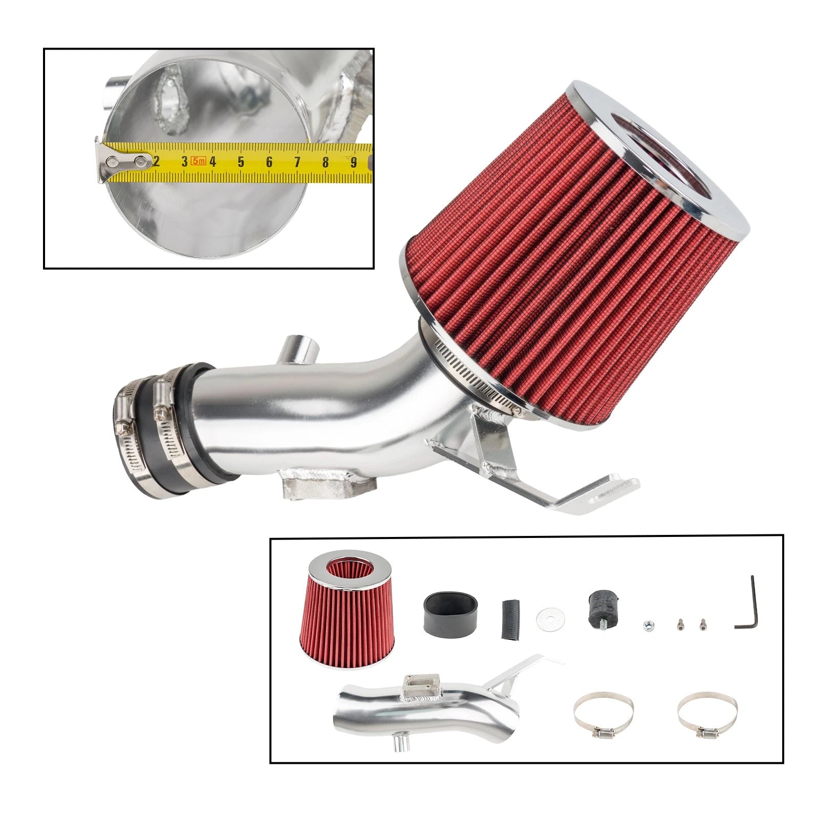 Cold Air Intake Kit with Heat Shield and Red Filter for Nissan Altima V6 (2007–2012)
