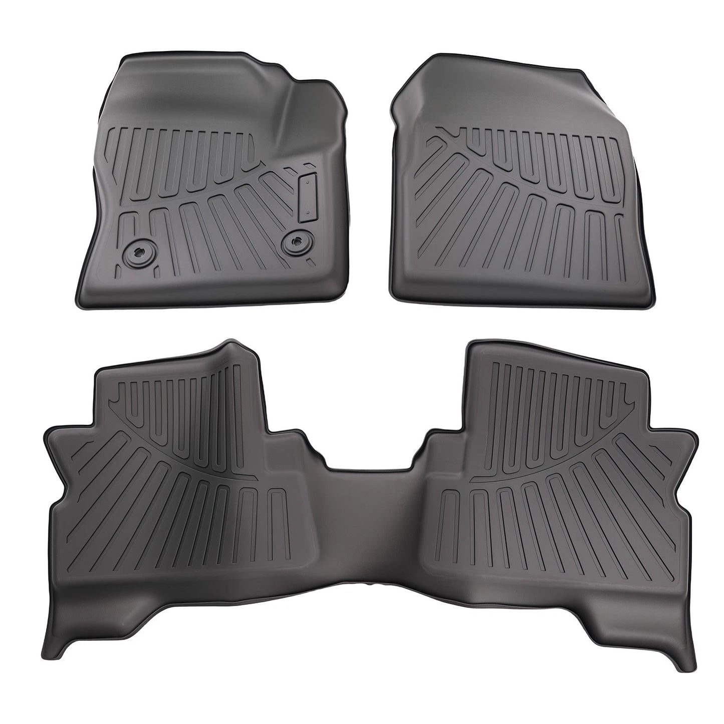 Black Carpet Floor Mats for Ford Escape C-Max (2013–2019) TPE Rubber