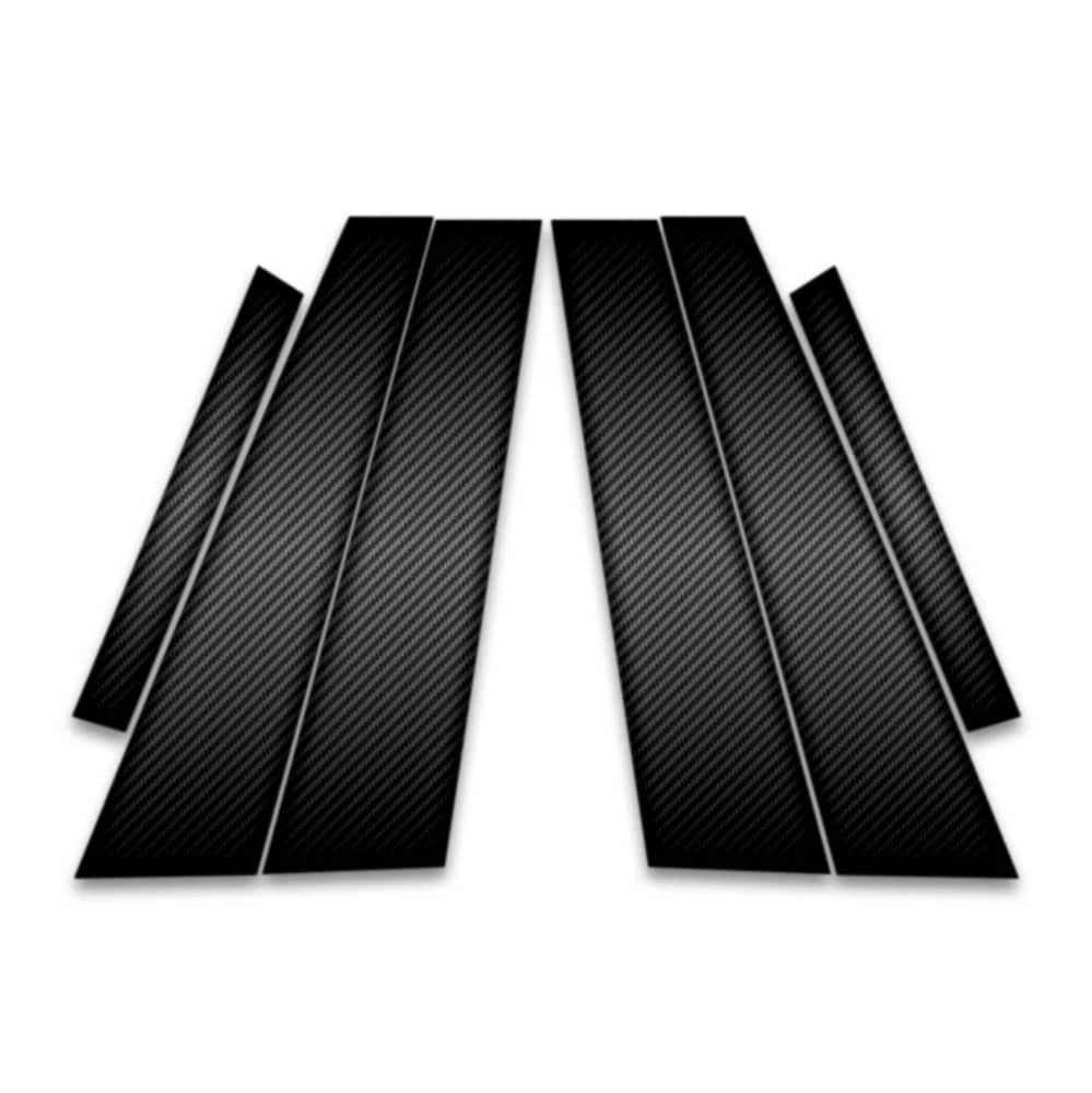 6pc Carbon Fiber Pillar Post Covers for 2017-2023 Jaguar XE - SRC0714