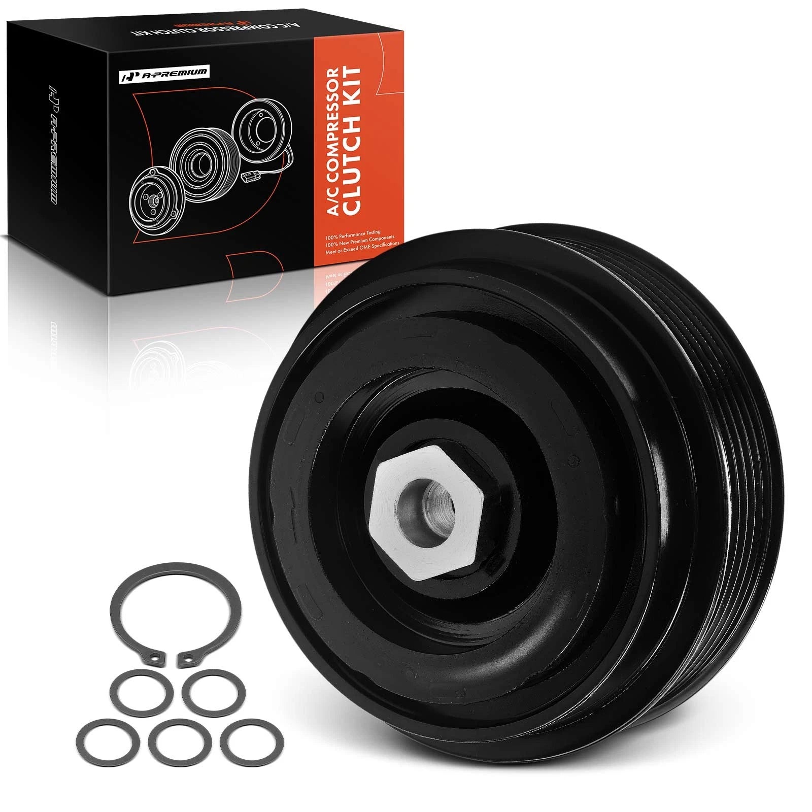 A/C Compressor Clutch Kit with 6-Groove Pulley for Mercedes-Benz C250 (2012–2015)