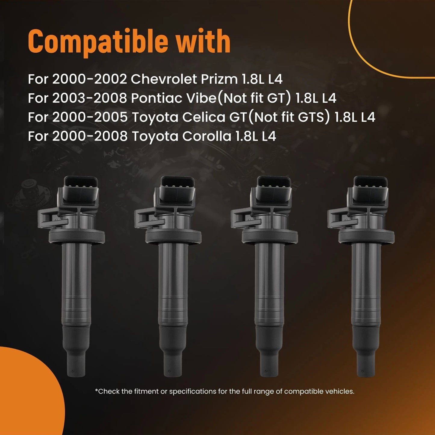 Ignition Coils Pack for Toyota MR2 Spyder Celica (2000–2005)