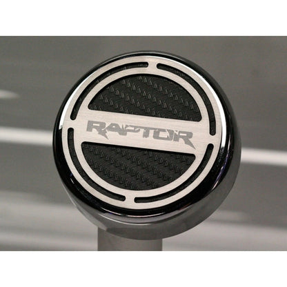 Chrome Raptor Cap Covers with Black Carbon Fiber Inlay for Ford F-150 (2011–2014)