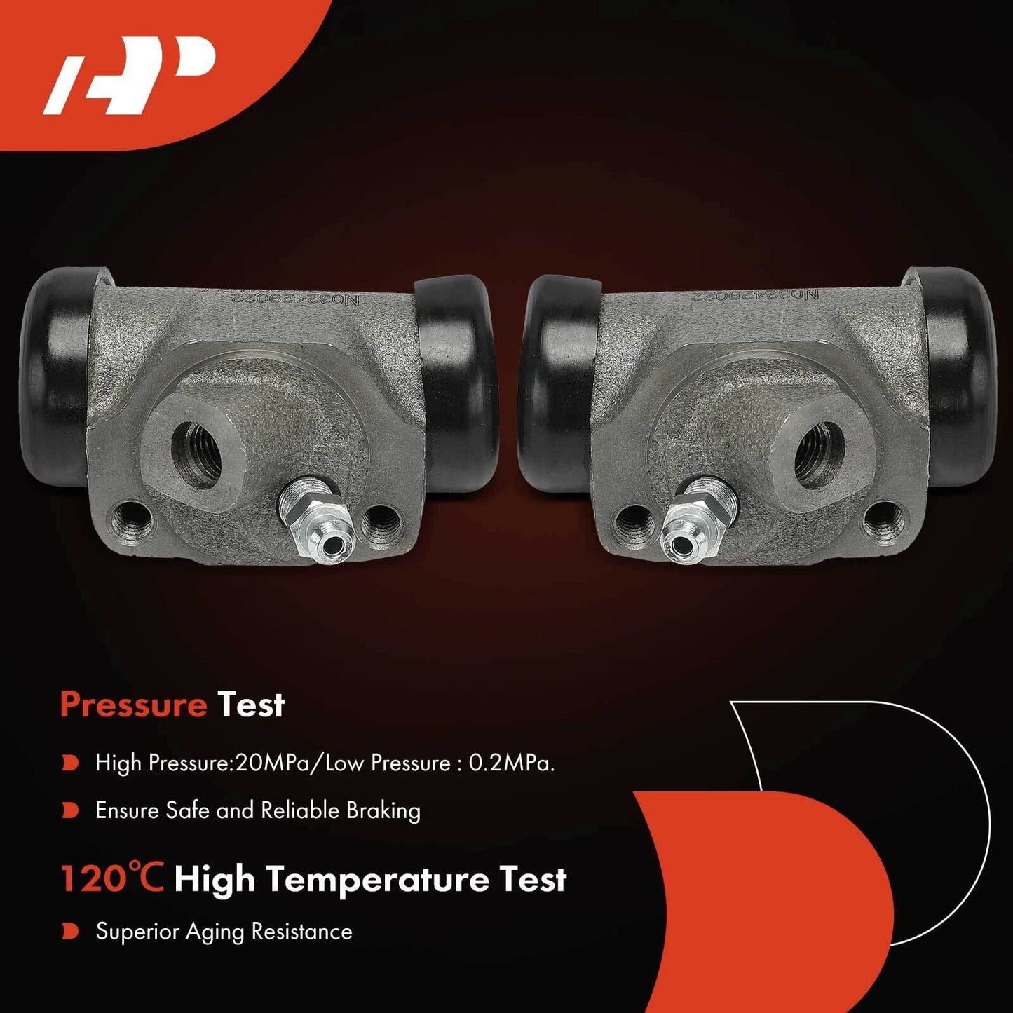 2X Drum Brake Wheel Cylinder for Chevy P40 (1979–1983) GMC 3000